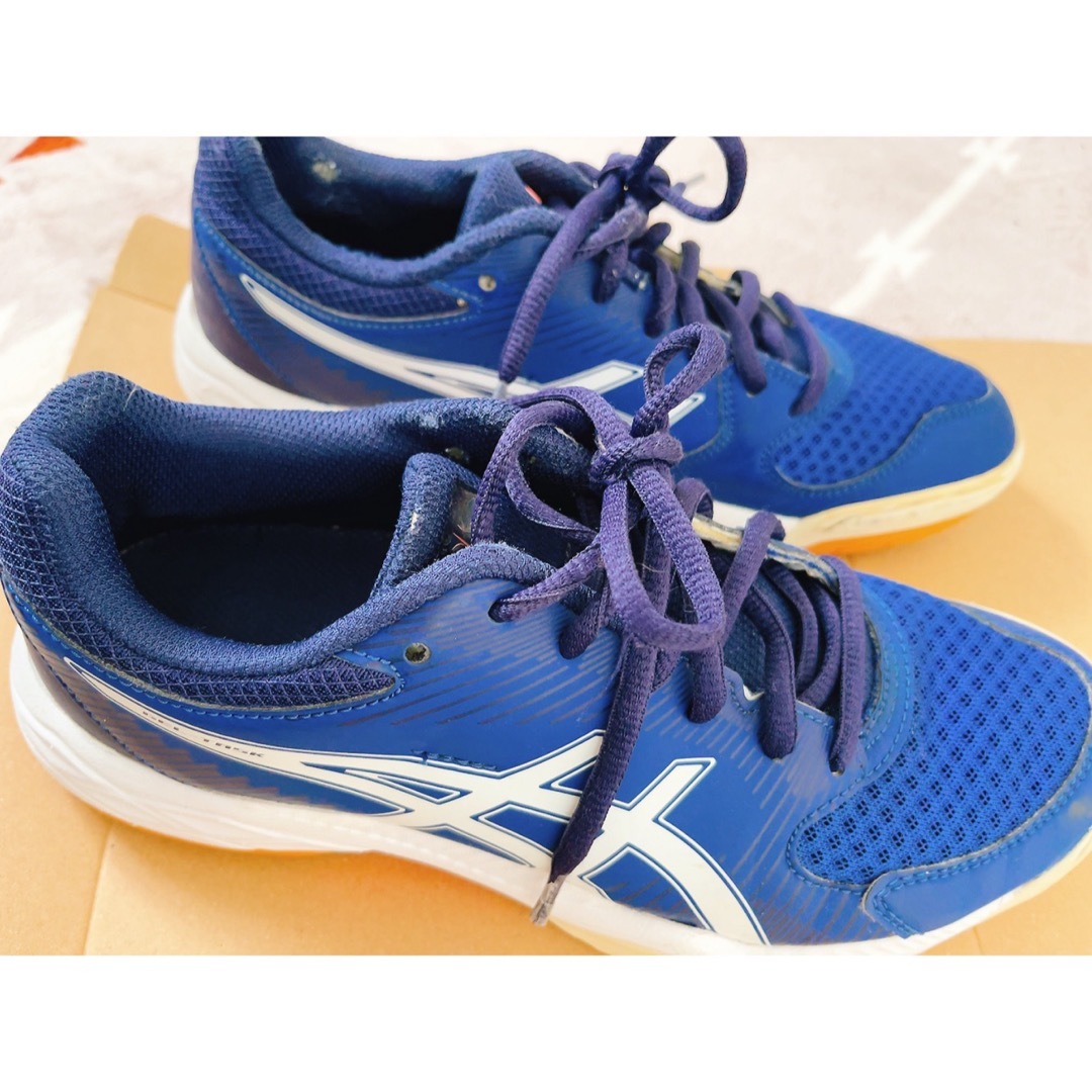 asics - アシックス バレーボールシューズ ブルー 24cmの通販 by まし