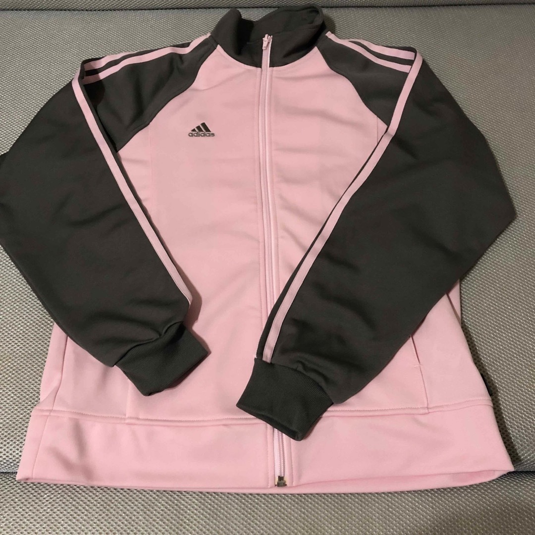 adidas - adidas ジャージ ピンク グレー 上の通販 by ころ's shop