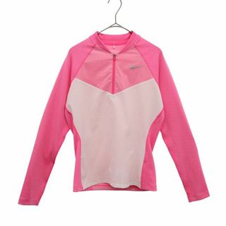 NIKE - ナイキ ゴルフ 長袖 ハーフジップ シャツ S ピンク NIKE
