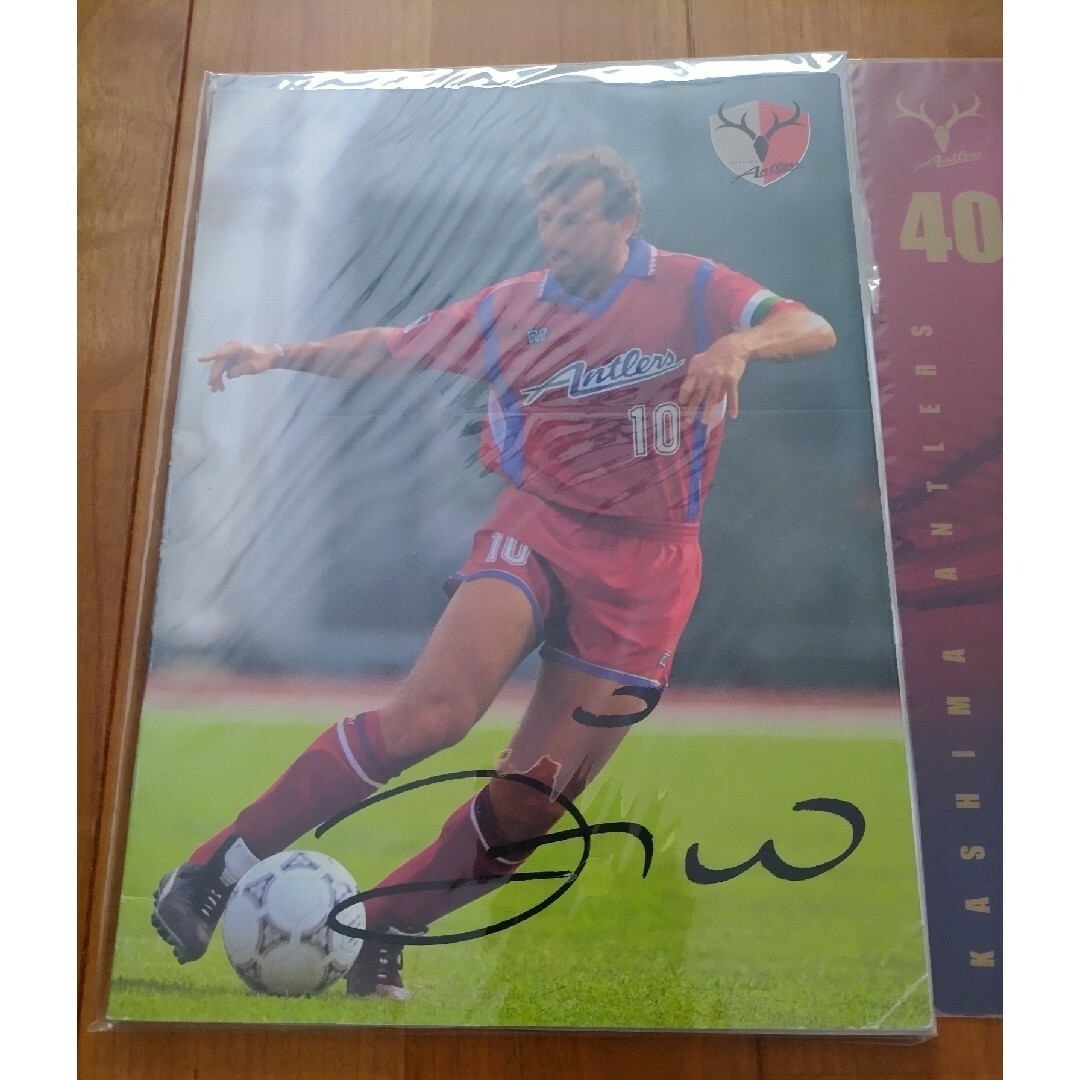 タイムセール 鹿島アントラーズ ジーコ サインノート 鈴木優磨 下敷き