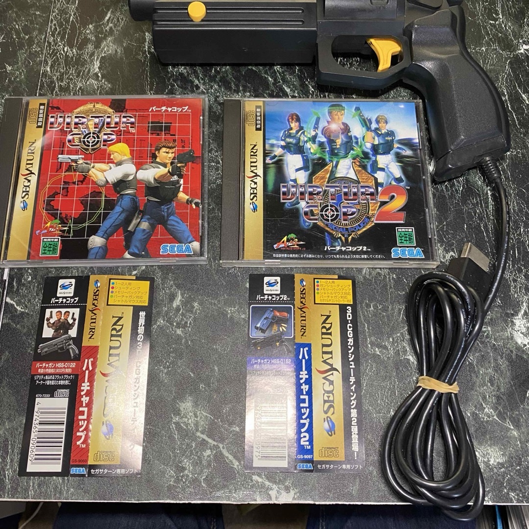 匿名配送 送料無料 帯付き バーチャコップ バーチャガン セガサターン