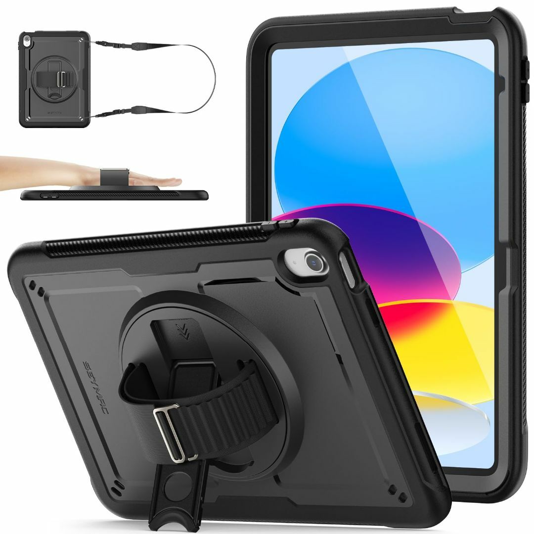 サイズ:iPad第10世代10.9インチ_色:ブラック】SEYMAC stocの通販 by M