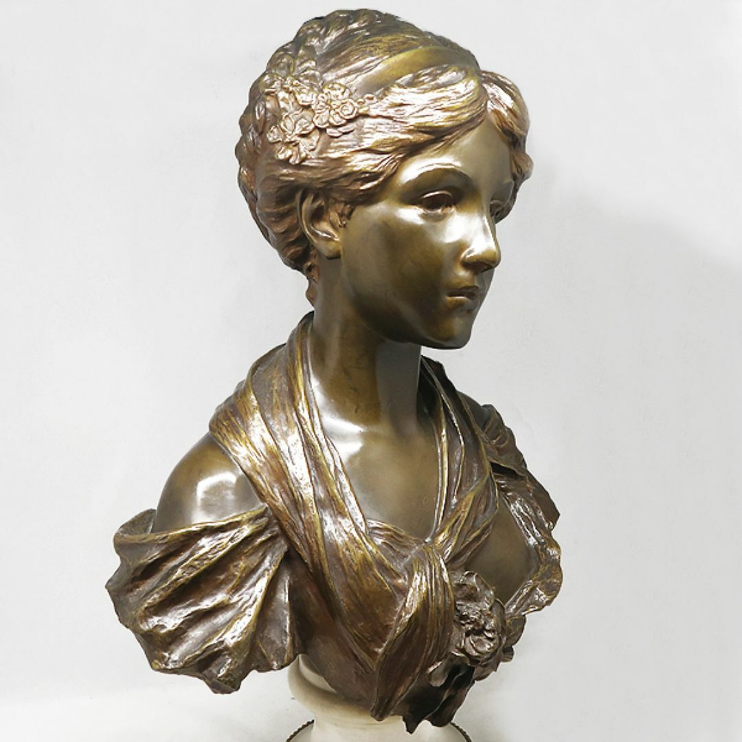 ルーブル美術館 『 壊れた甕 』 ブロンズ像 女性 銅像 高さ56cmの通販