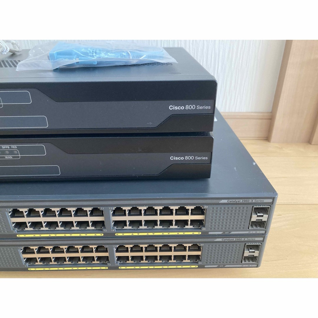 CISCO - 【CCNA、CCNP】4台Cisco891FJ、Catalyst2960Xの通販 by