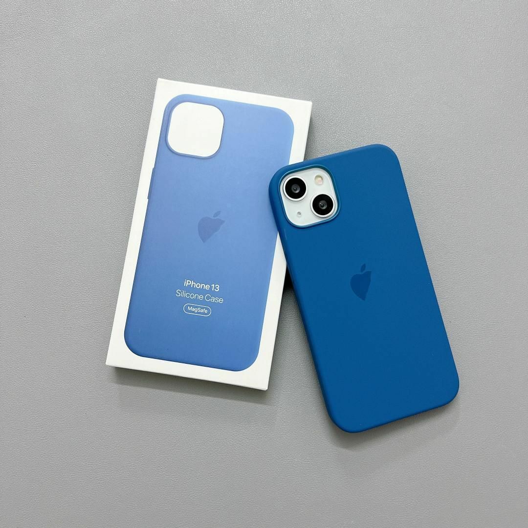 新品】純正互換品iPhone 13 mini シリコンケース ブルーの通販 by