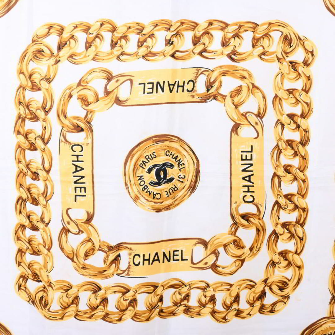 ト長 シャネル スカーフ CANEL 31 RUE CAMBON PARIS カンボン 花