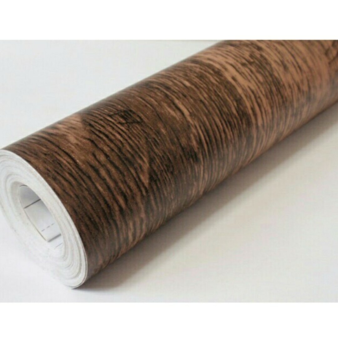 壁紙シール 木目 ブラウン ウォールステッカー 防水 45cm×10m 4本の