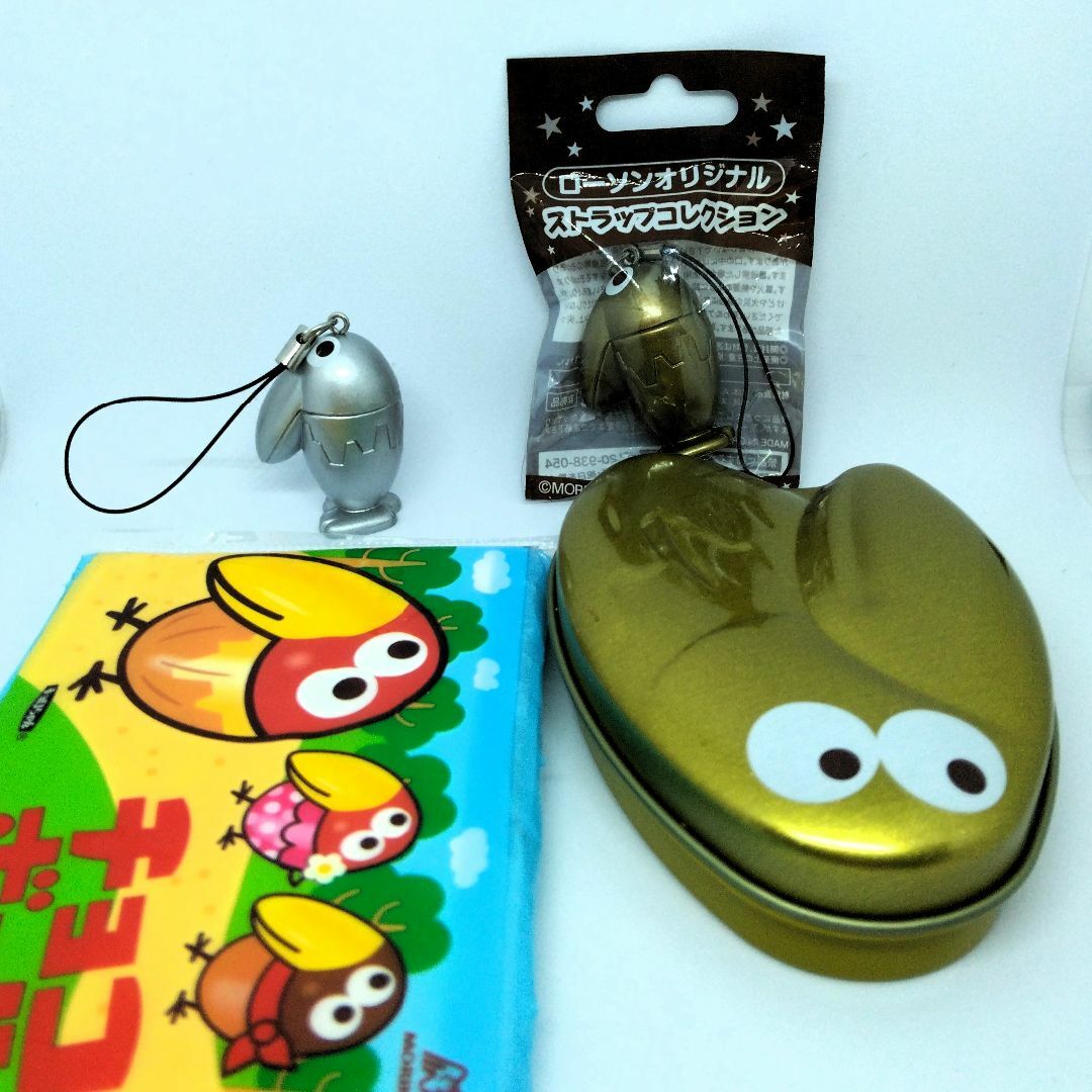 森永製菓 - チョコボール キョロちゃん グッズ 3点 ＋ おまけの
