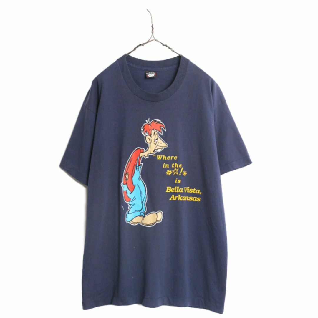 90s USA製 キャラクター イラスト プリント Tシャツ メンズ XL 90年代