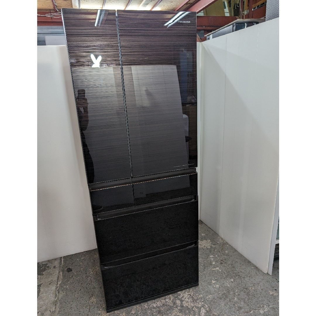 Panasonic - 冷蔵庫 パナソニック アルベロダークブラウン 木目ガラス