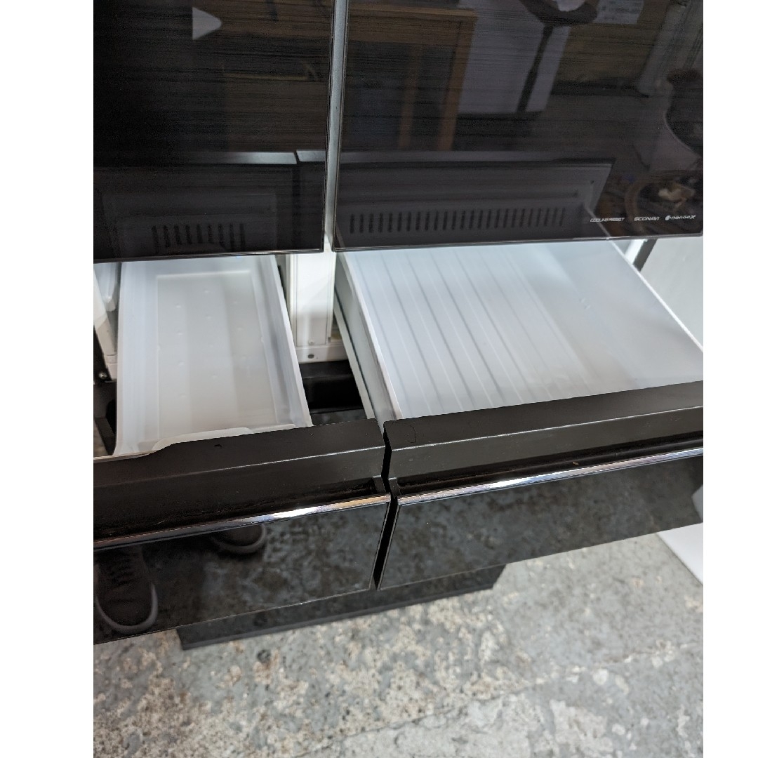 Panasonic - 冷蔵庫 パナソニック アルベロダークブラウン 木目ガラス