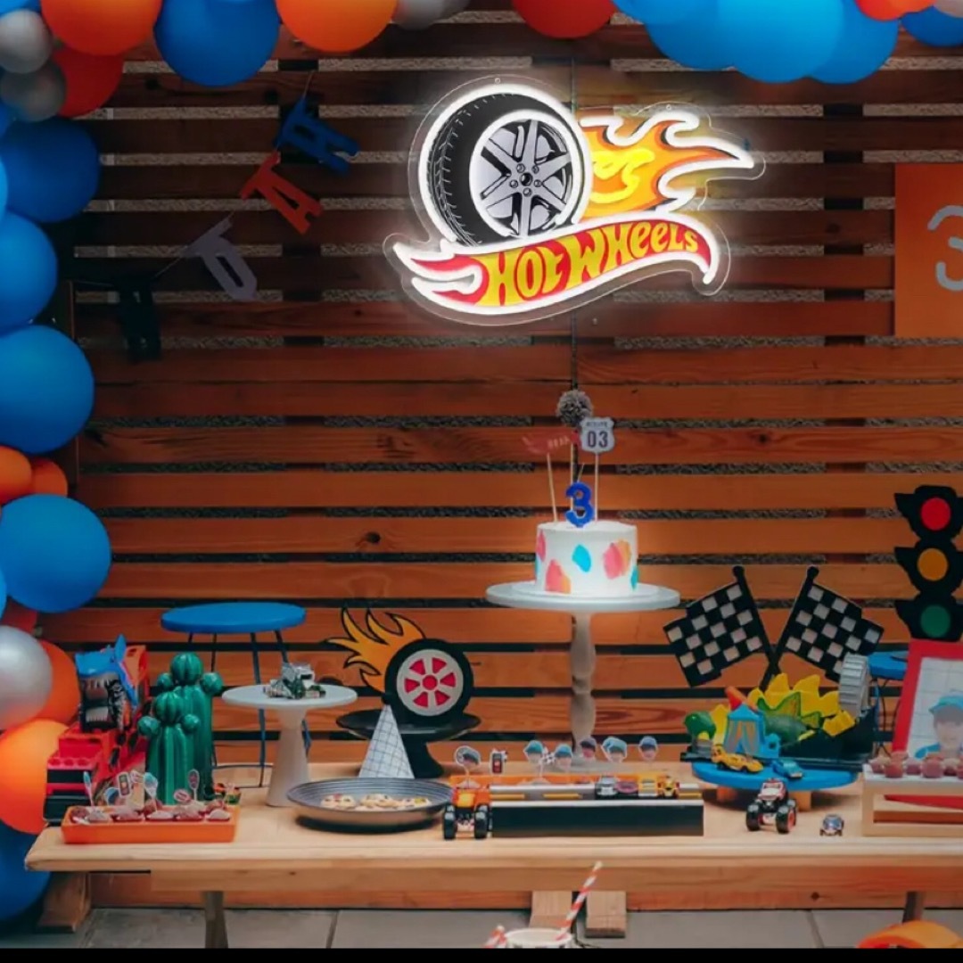 ホットウィール ミニカー 雑貨 看板 ガレージ ネオンサイン LED ネオン