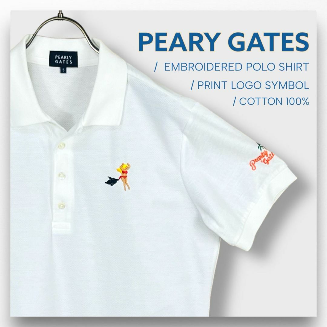 PEARLY GATES - 【パーリーゲイツ】PEARY GATES ポロシャツ 半袖 白