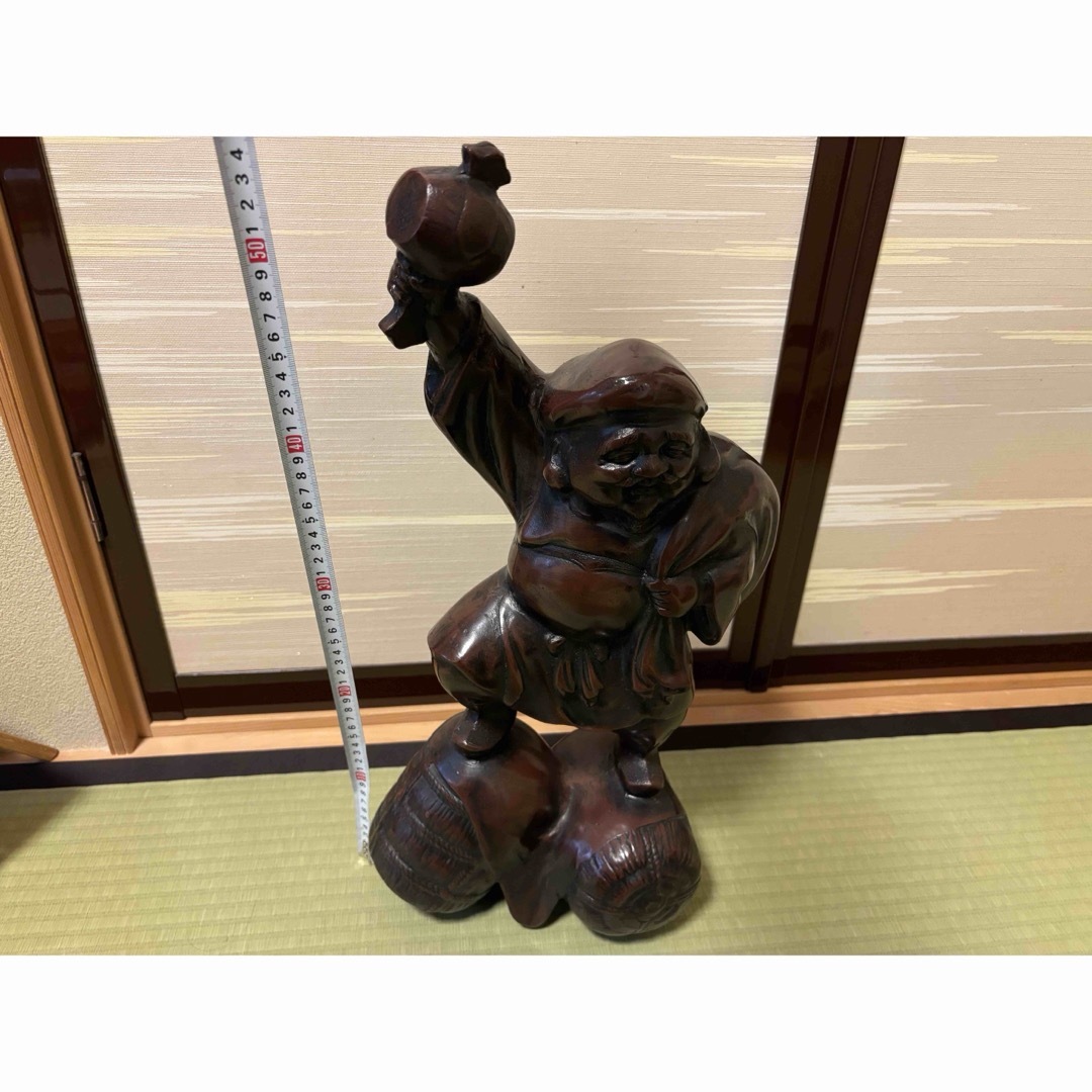 昭和レトロ⭐︎開運七福神大黒天大黒様二俵大黒置物の通販 by siete7's