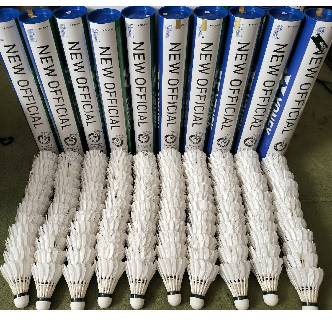 ヨネックス ニューオフィシャルのみ120球中古 基礎打ち33球、ノック用