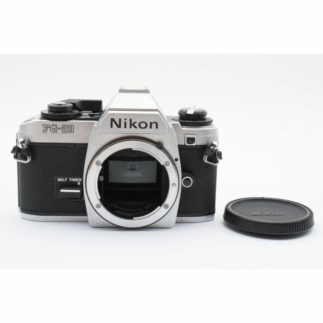 超美品 ニコン FG-20 シルバー フィルムカメラ モルト新品交換済 B337 超美