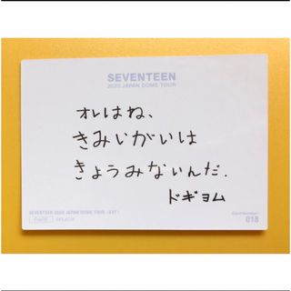 SEVENTEEN - 【公式】セブチ ドギョム メッセージ トレカ ドームSVT