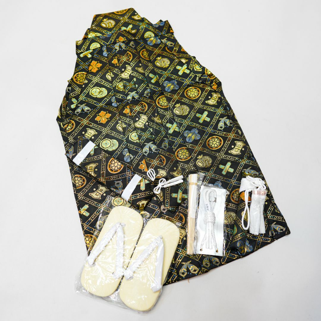 七五三 五歳 男児 袴小物セット 紋袴 草履サイズ変更可 NO240823-08の