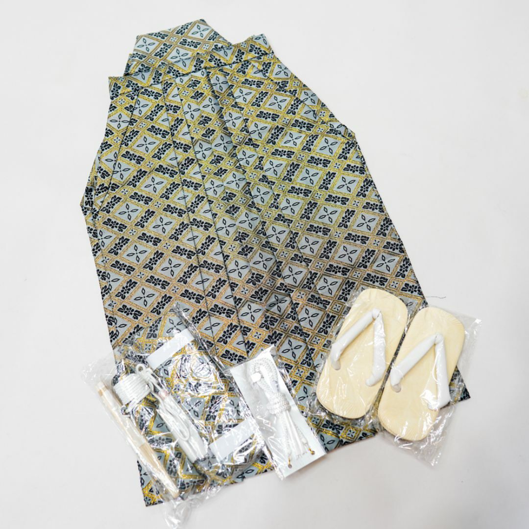 七五三 五歳 男児 袴小物セット 紋袴 草履サイズ変更可 NO240823-09の