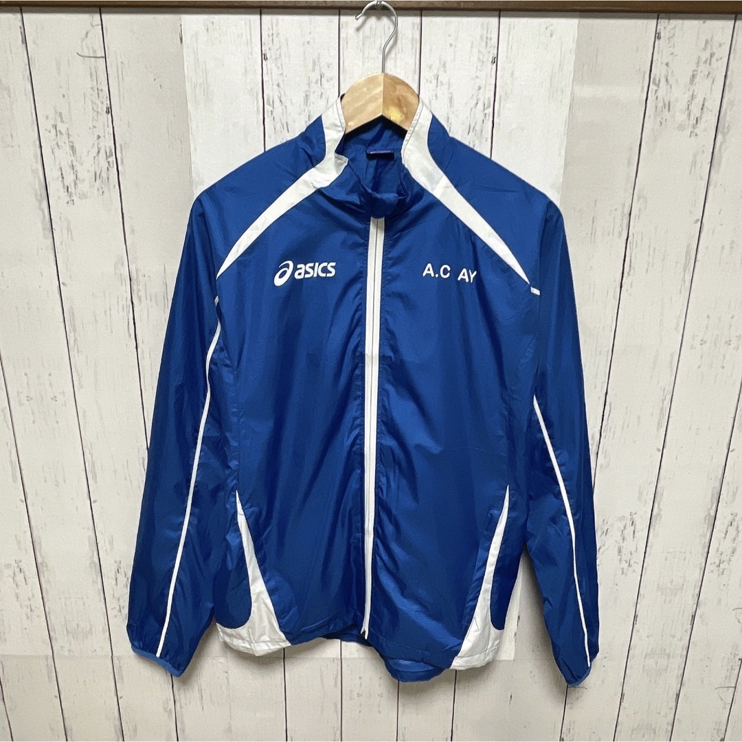 asics - ASICS ウインドブレーカー ジャケット M ブルー 青 ジップ