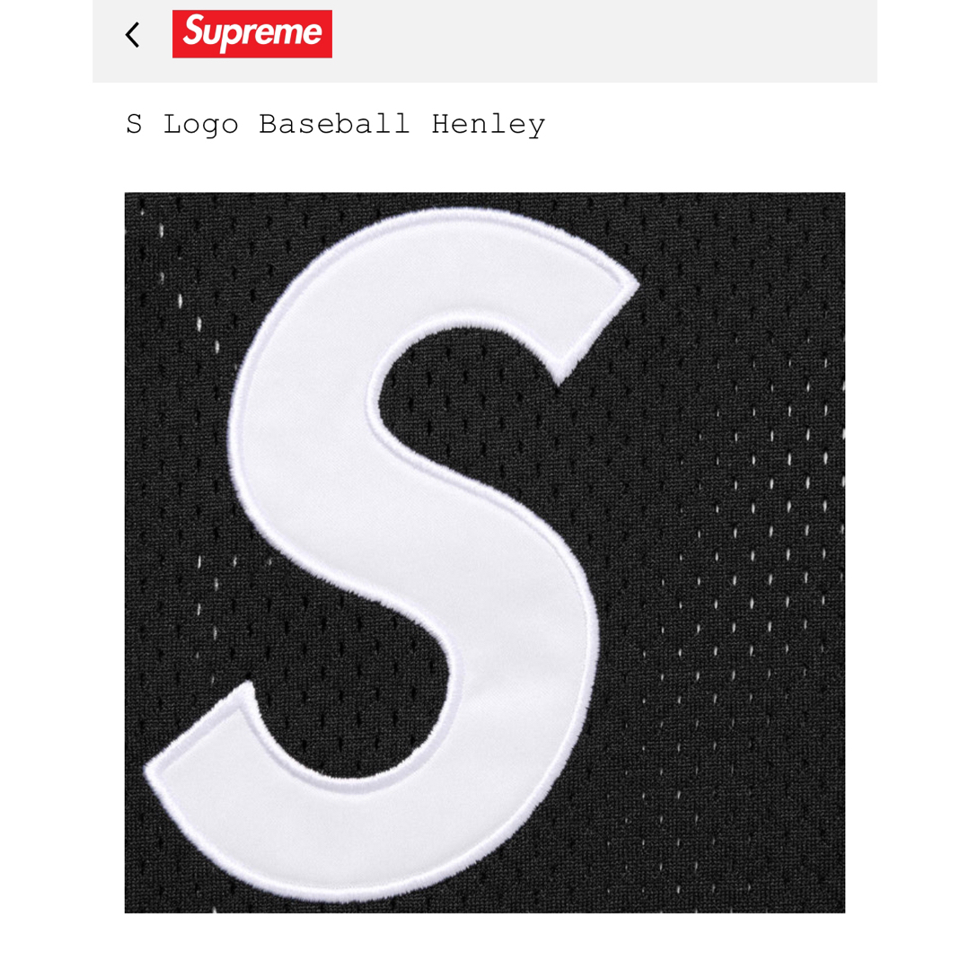 Supreme - 新品Supreme S Logo Baseball Henley Black Mの通販 by