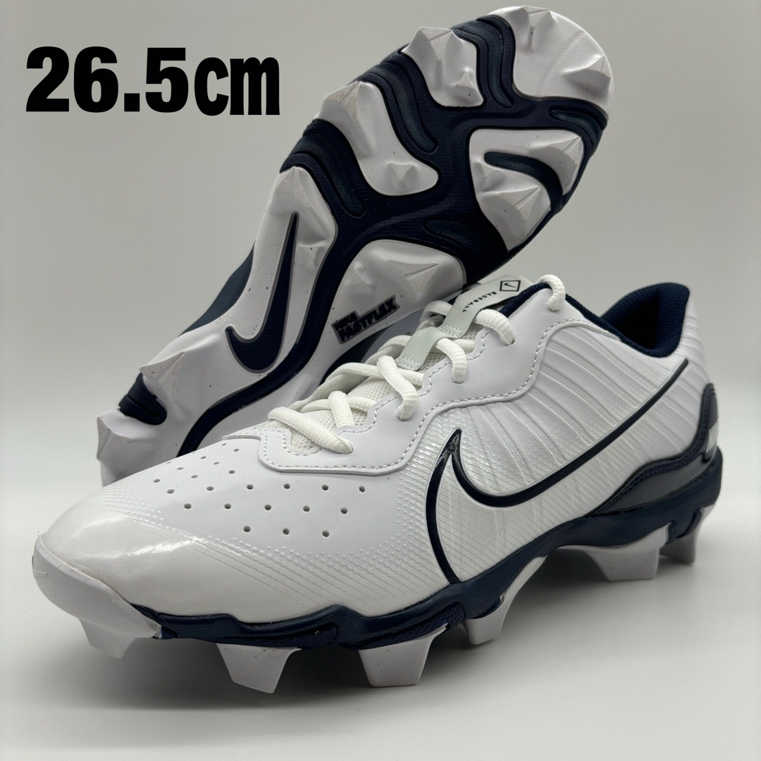 NIKE - NIKE 野球 スパイク ポイント ホワイト ネイビー 26.5㎝ 軽量