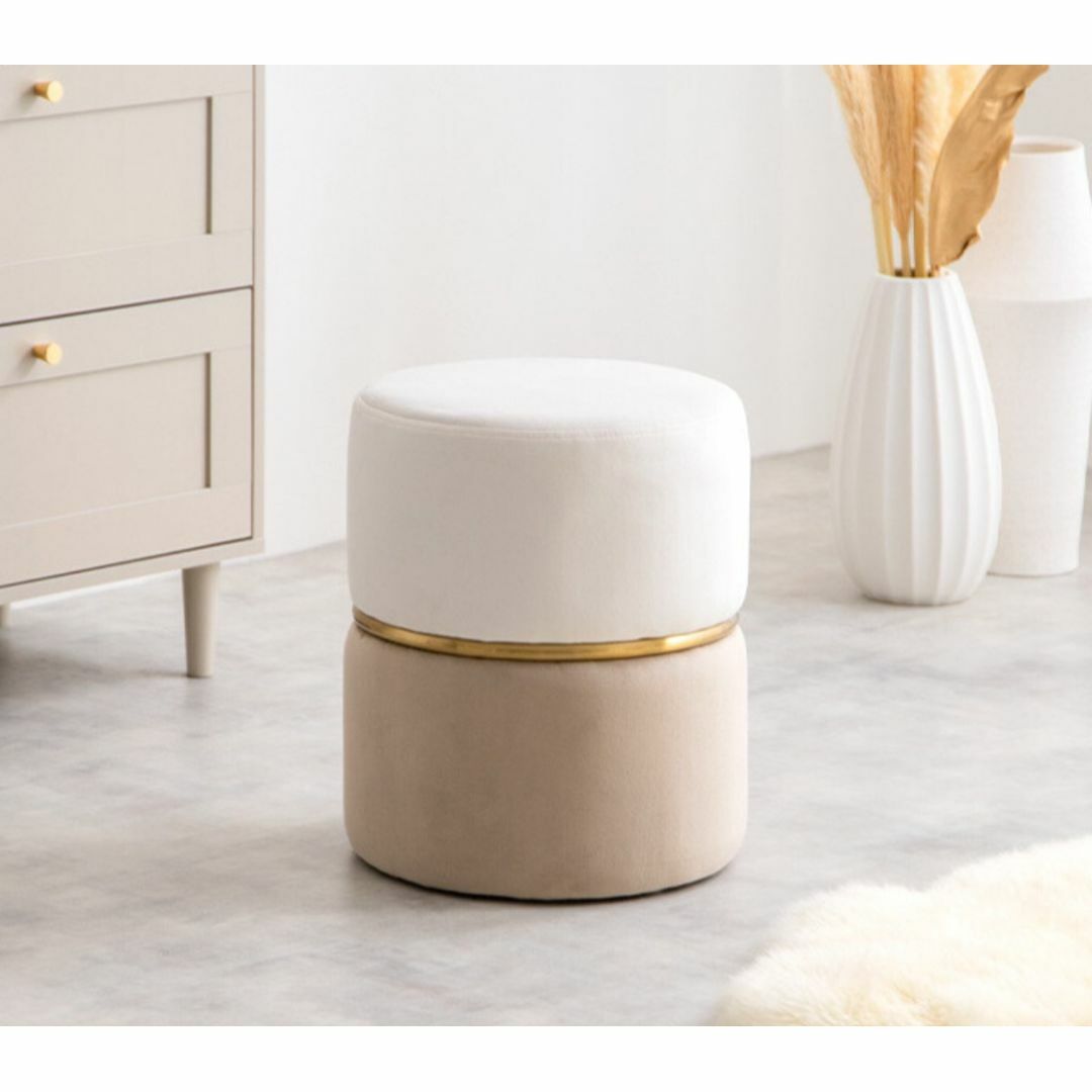 IN ST ANA 収納スツール アイボリー＊グレー（ベージュ）