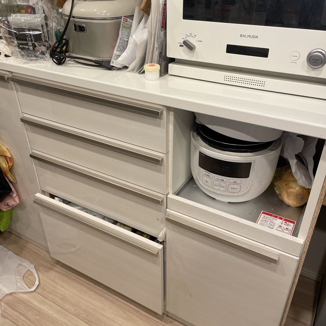 ニトリ - ニトリ 食器棚 キッチンボード キッチン 140cm ホワイトの