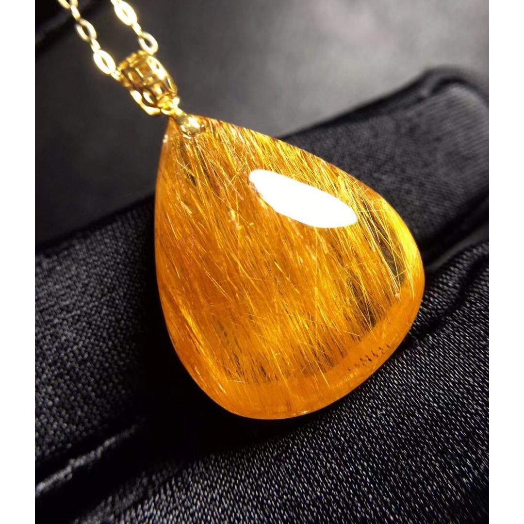 ⭐︎天然銅色ゴールドルチルクオーツ ペンダントトップ 20g ⭐︎天然銅