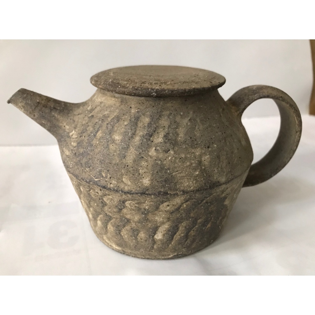 村上躍さん ポット 急須 ティーポット 新品未使用 砂化粧 手びねりの