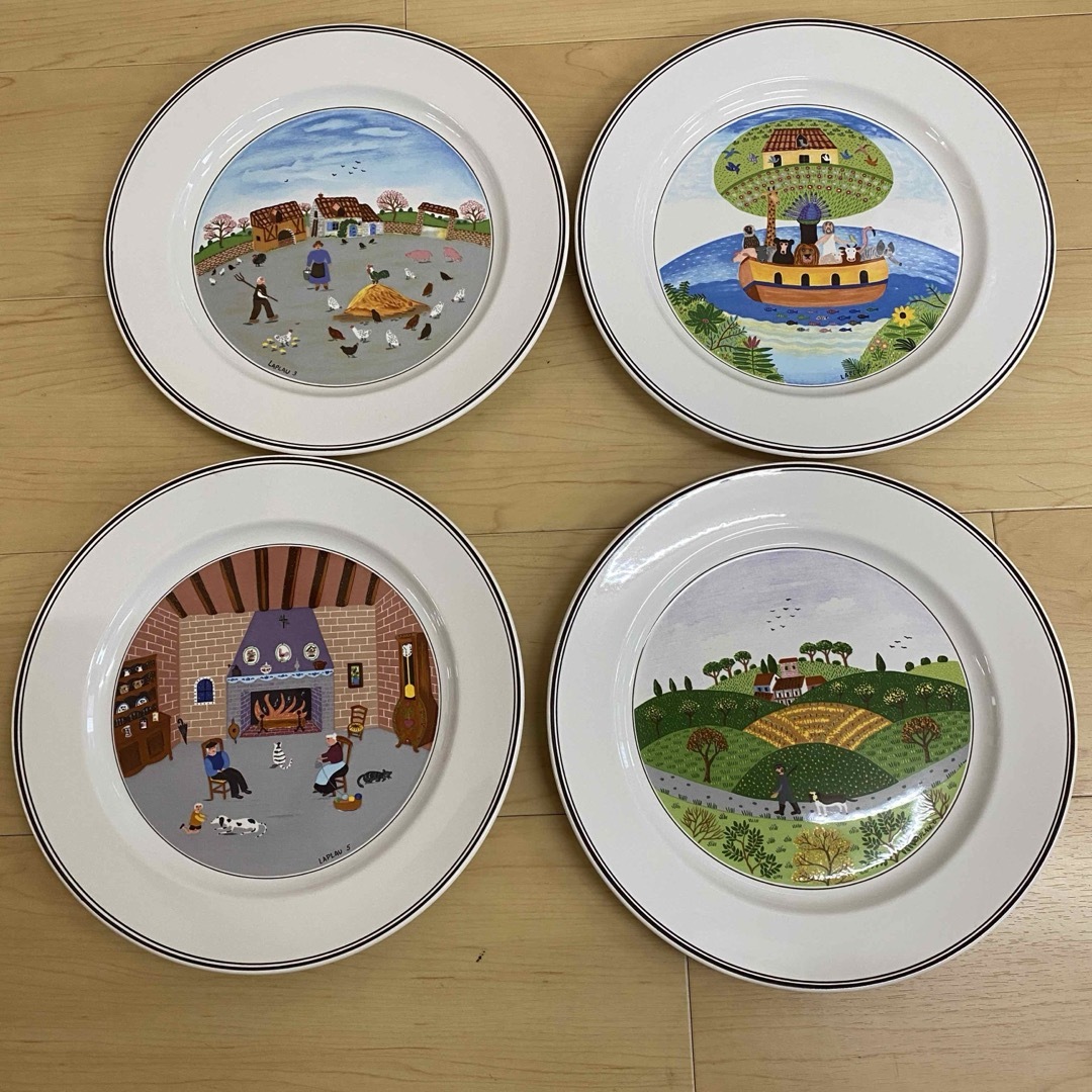 ビレロイ&ボッホ - ビレロイ&ボッホ Design Naif 飾り皿 絵皿 4枚