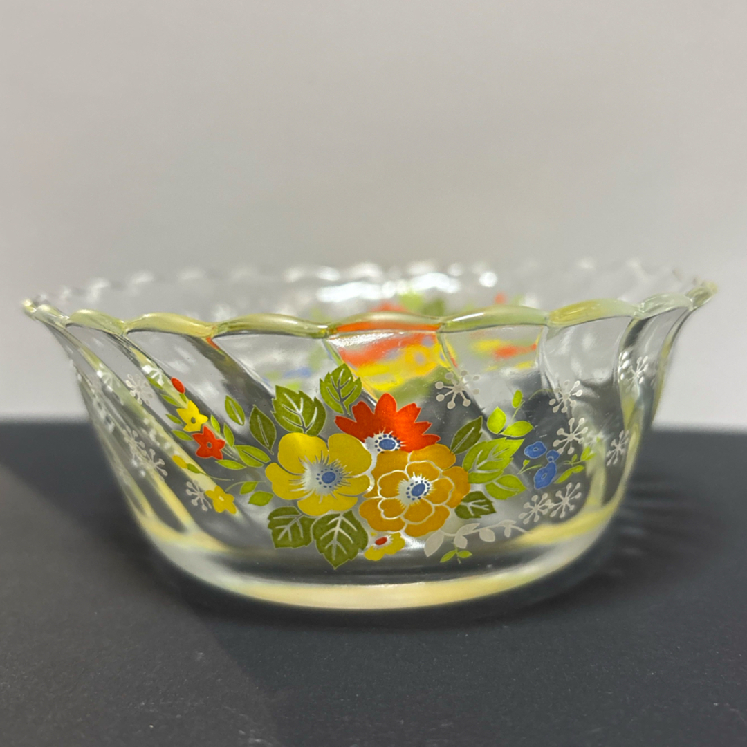 NARUMI - NARUMI 耐熱ガラス 日本製 昭和食器 ナルミ 昭和レトロ 花柄