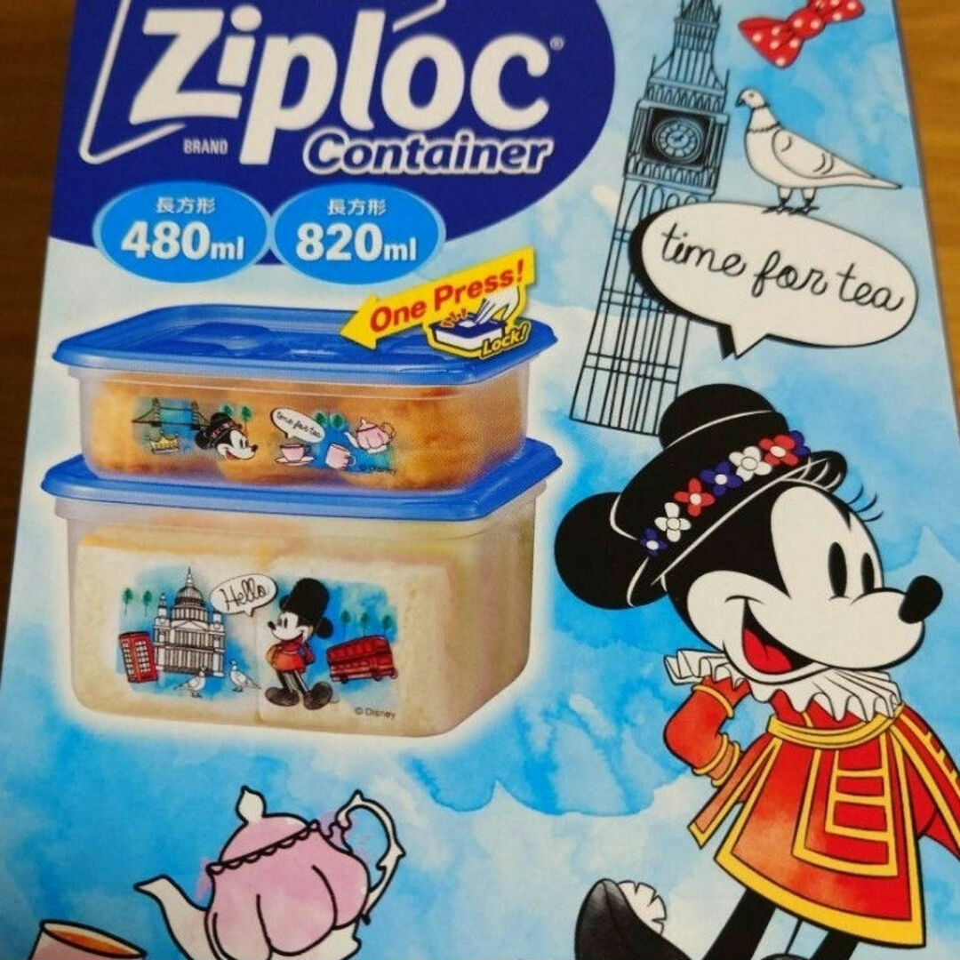 Disney - ミッキー ジップロック スクリューロック コンテナ タッパー