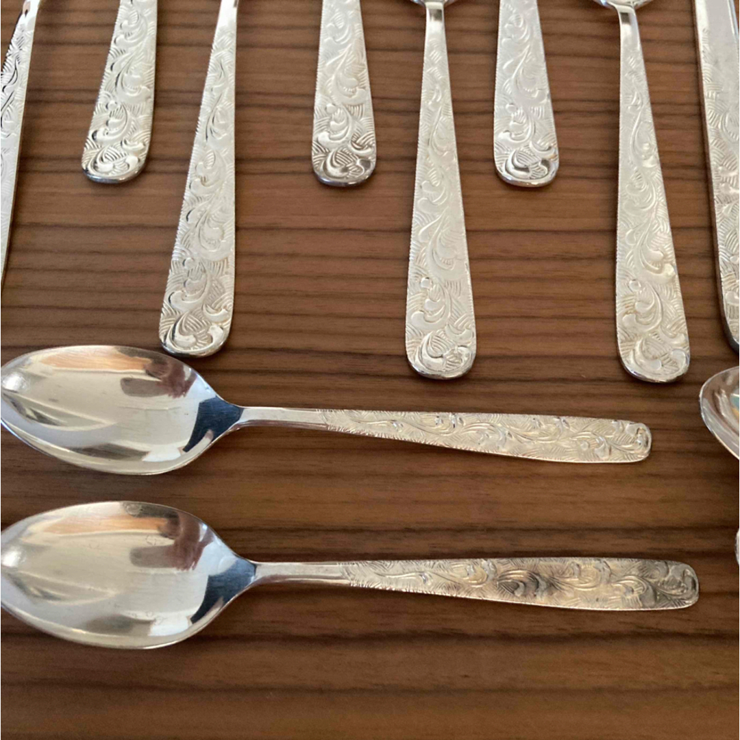 AZUMA SHOUJI - AZUMA 銀仕上げカトラリーSET ステンレス 昭和レトロの