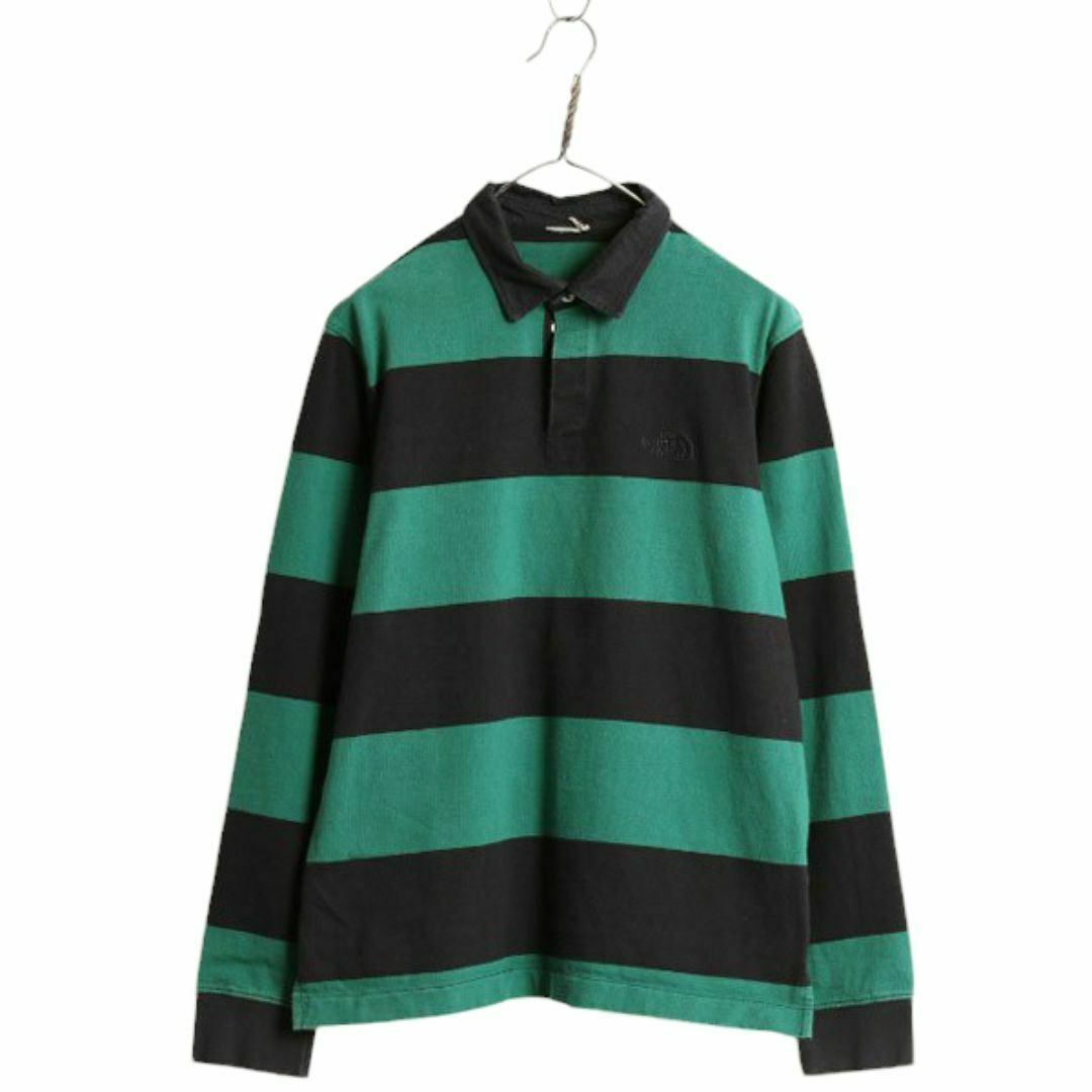 THE NORTH FACE - ノースフェイス ボーダー 長袖 ラガーシャツ メンズ