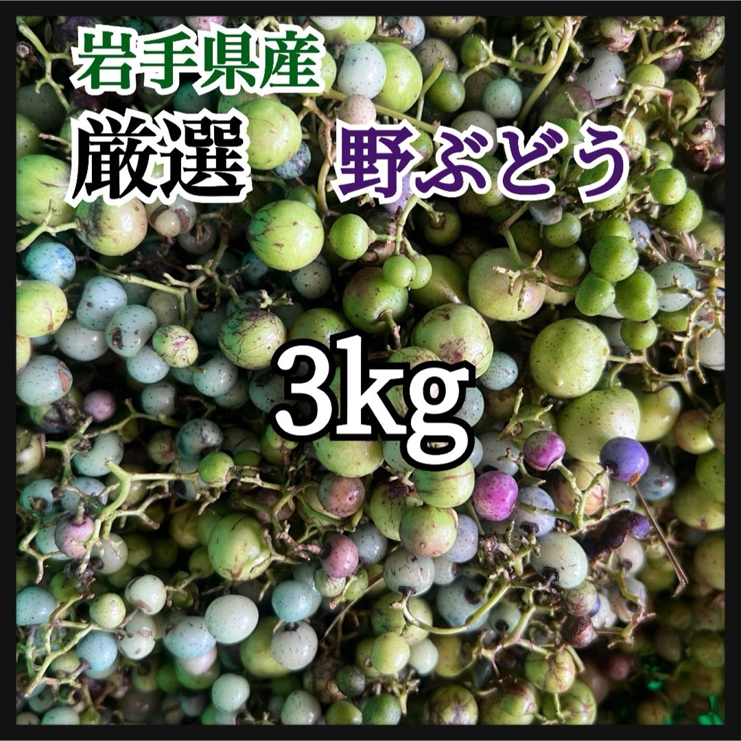 岩手県産 3kg 野ぶどう うまぶどう 冷凍クール便 薬膳 うまぶどう酒 大