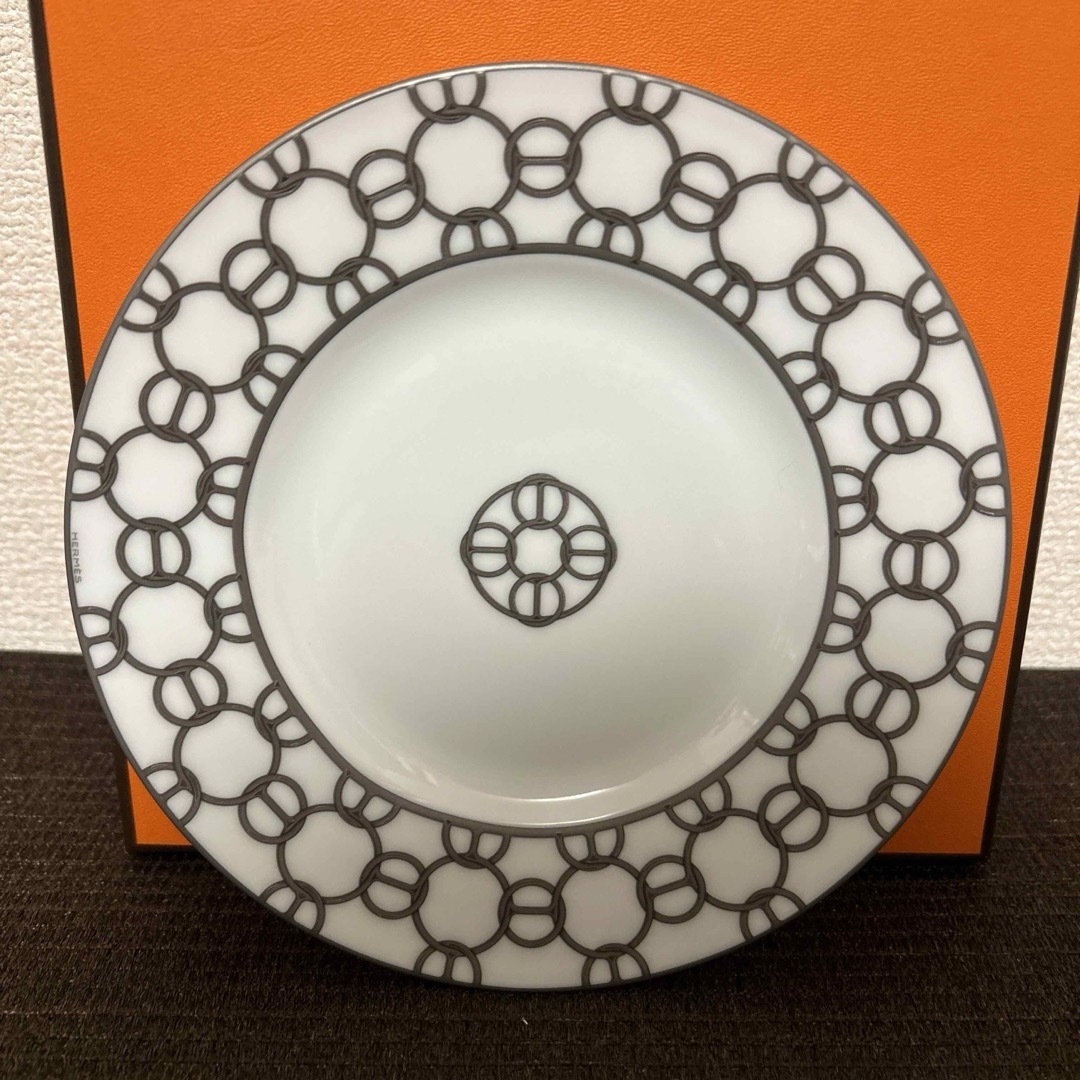 エルメスフィルダルジャン ホワイトデザートプレート4枚