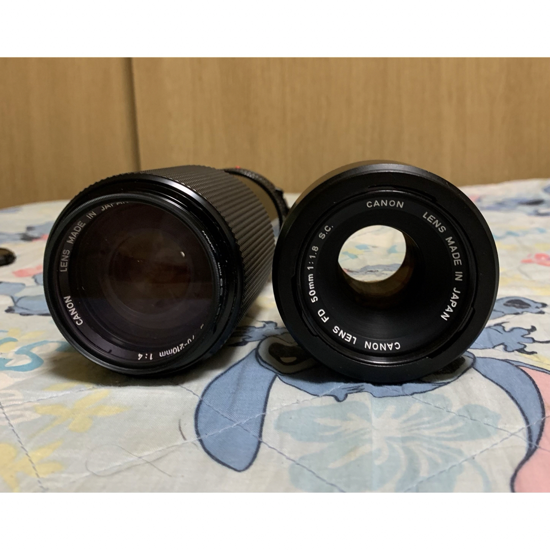 キャノンAE1 2本レンズセット キャノンAE-1とレンズ2本などいろいろ付き