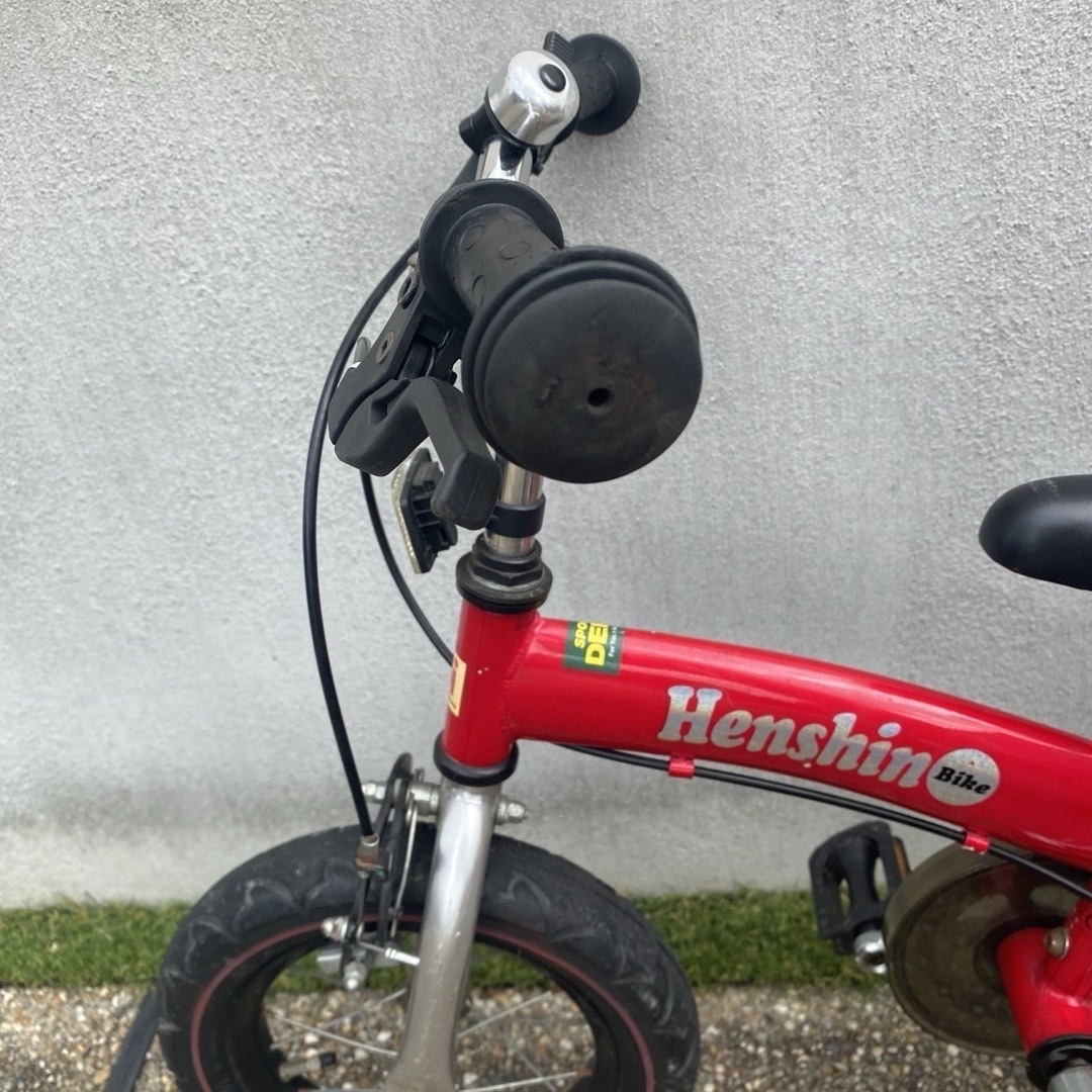 へんしんバイク 12インチ レッド スタンド、説明書あり へんしんバイク