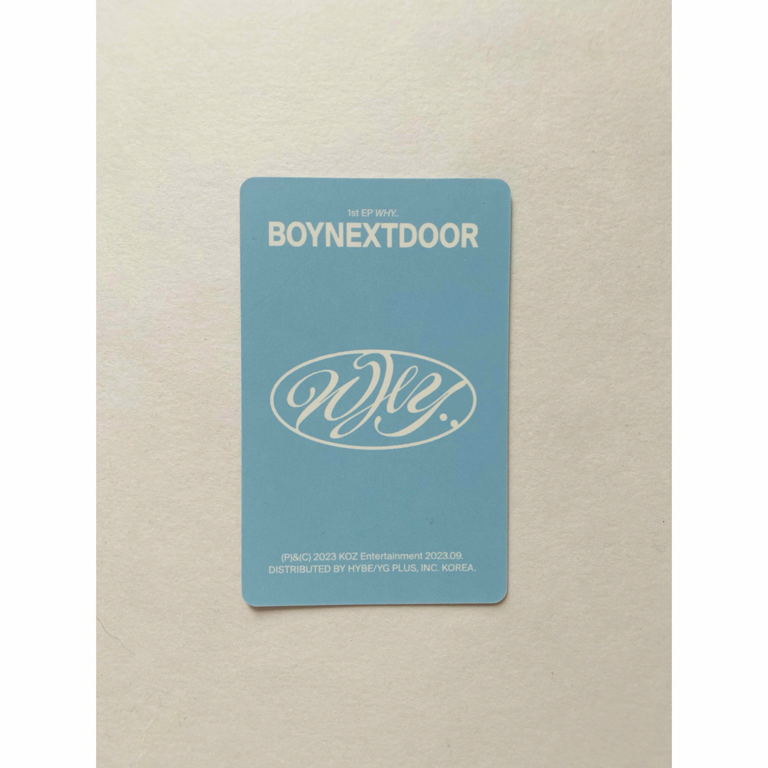 BOYNEXTDOOR - boy next door weverse japan特典トレカ WHYの通販 by