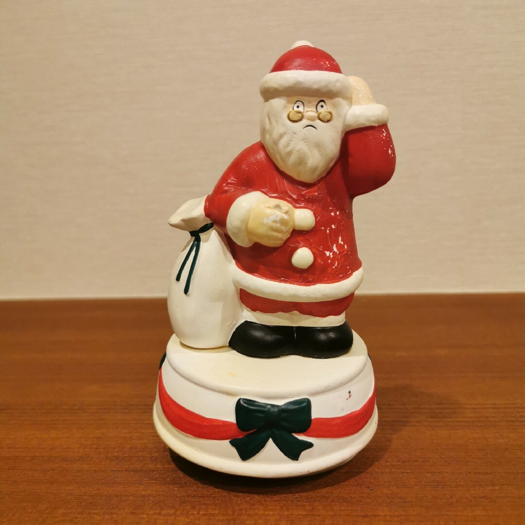サンタクロース サンタ オルゴール 置物 クリスマス オブジェ 飾り x