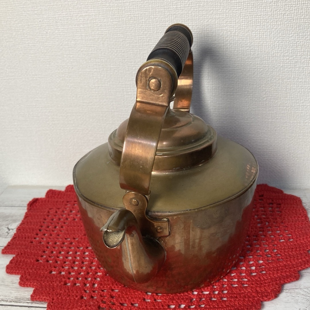 希少 アンティーク 銅製 ケトル やかん 北欧 雑貨 コッパー インテリア