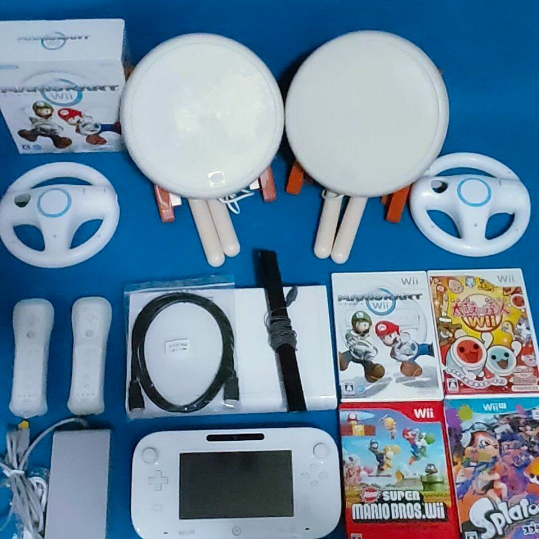Wii U - 太鼓の達人 WiiU本体セット マリオカートハンドル タタコン