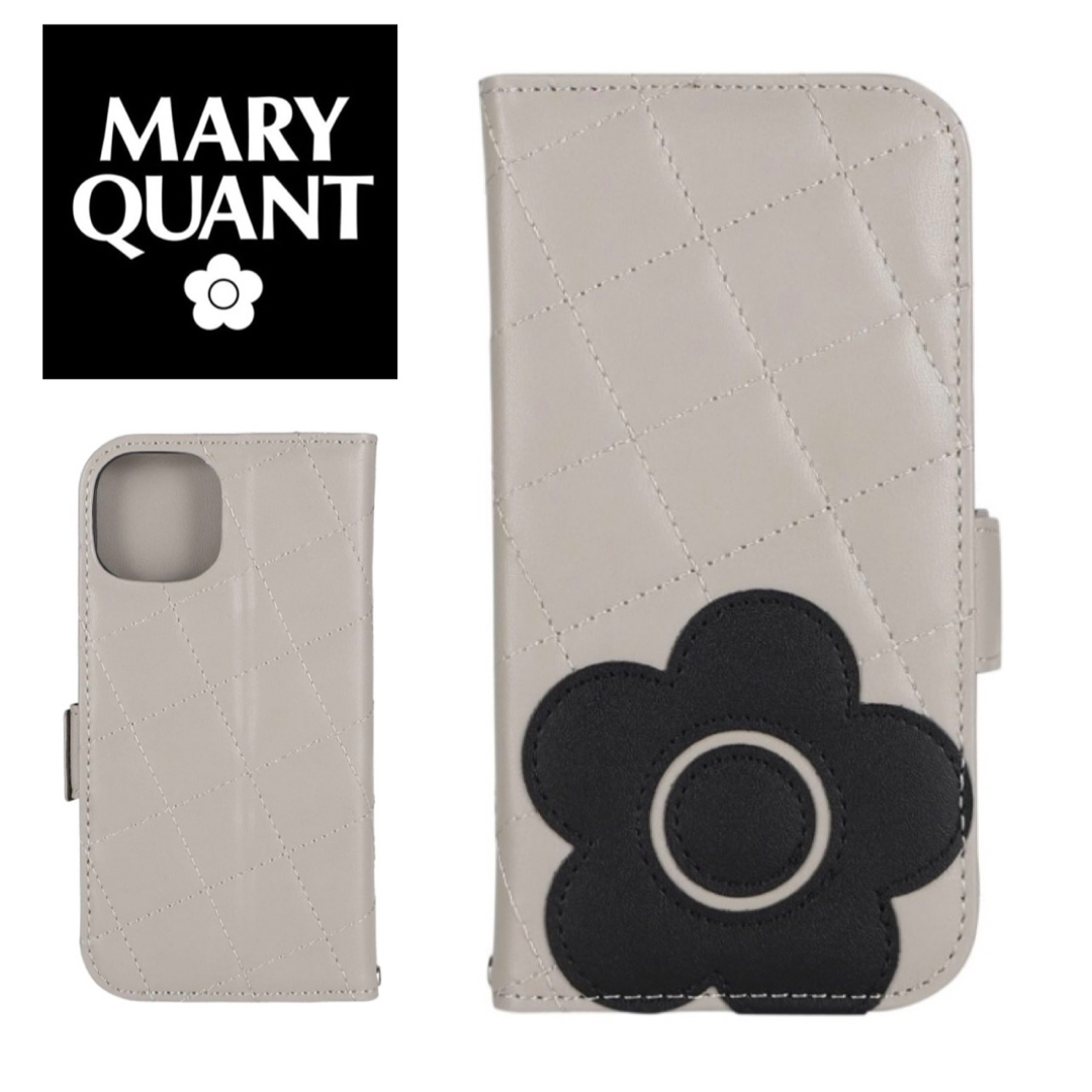MARY QUANT - 新品 マリークワント iPhone15 手帳型 ケース グレージュ