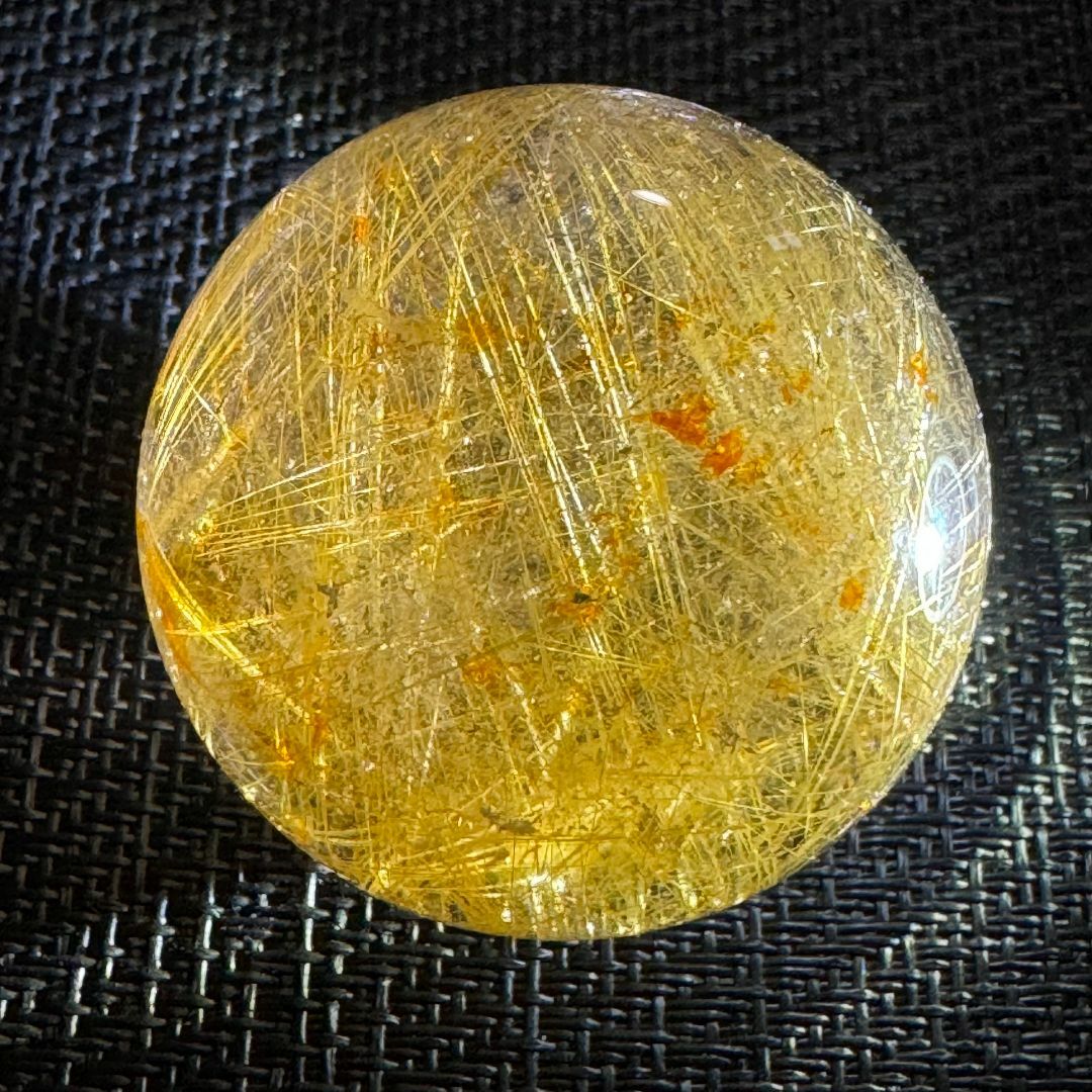 金運アップ◇ゴールドルチルクォーツ◇丸玉 約44.5㎜の通販 by 天然石