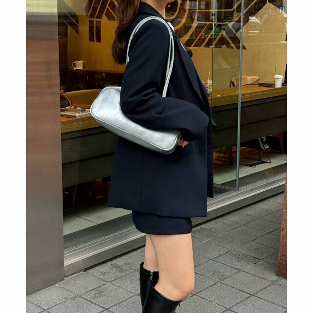 JUNOAH - 【ネイビー】ジャケット+ミニスカートセットアップの通販 by
