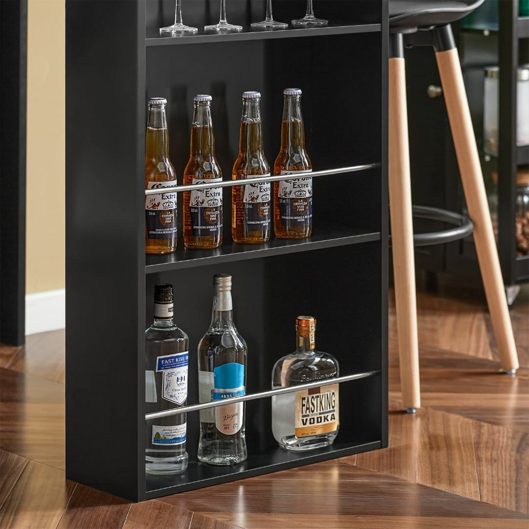 色:ブラック】SoBuy カウンターテーブル 黒 バーカウンター バー