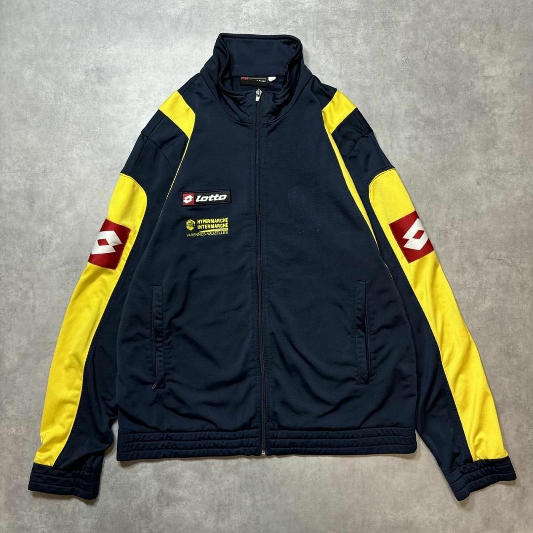 lotto - 【lotto】90s ロット ネイビーイエロー トラックジャケット L
