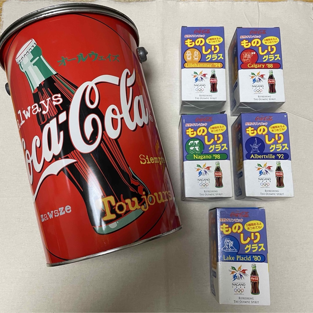 コカ・コーラ - 長野オリンピック コカコーラ ペール缶 ものしりグラス