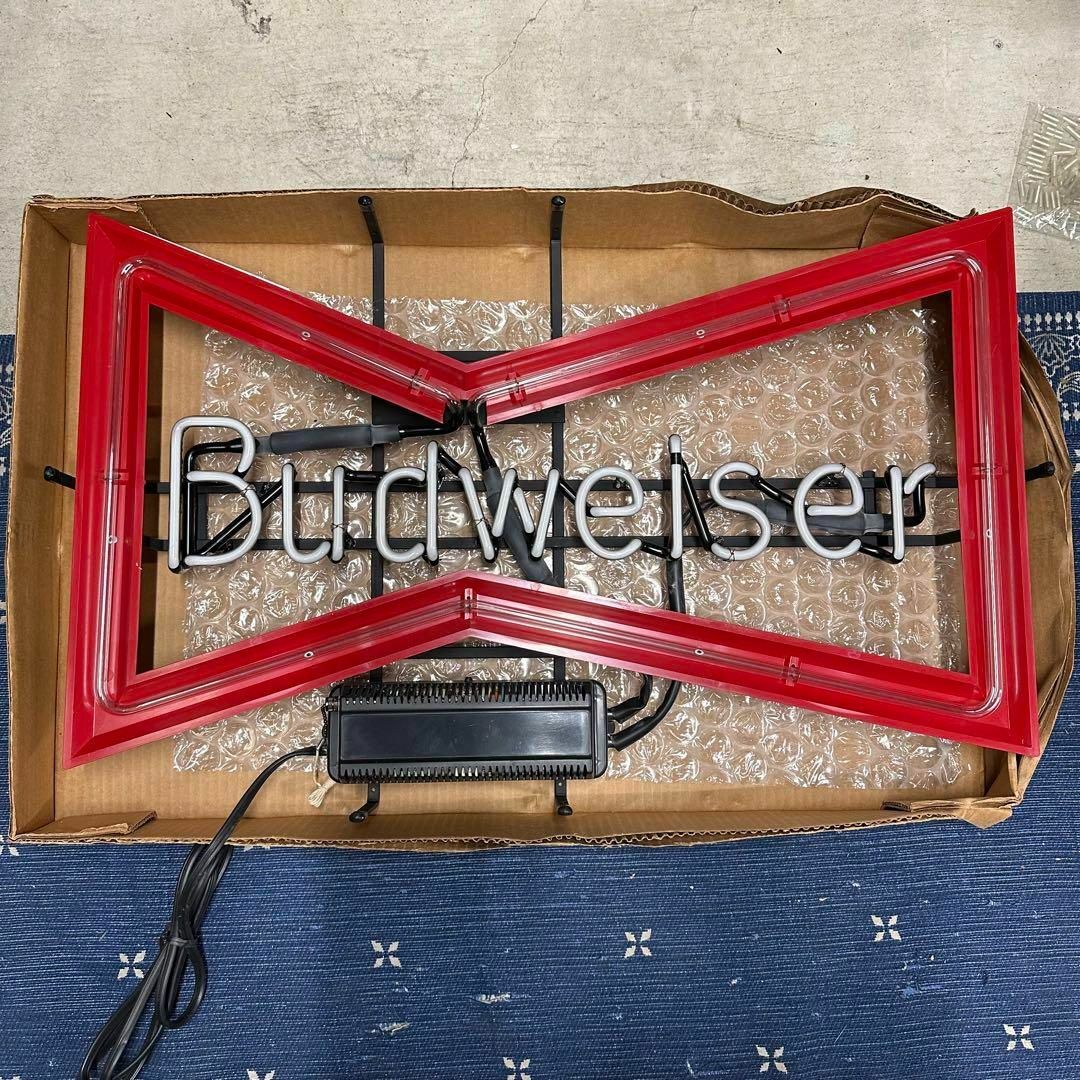 新品 希少 バドワイザー ヴィンテージ ネオンサイン 看板 ネオン管の